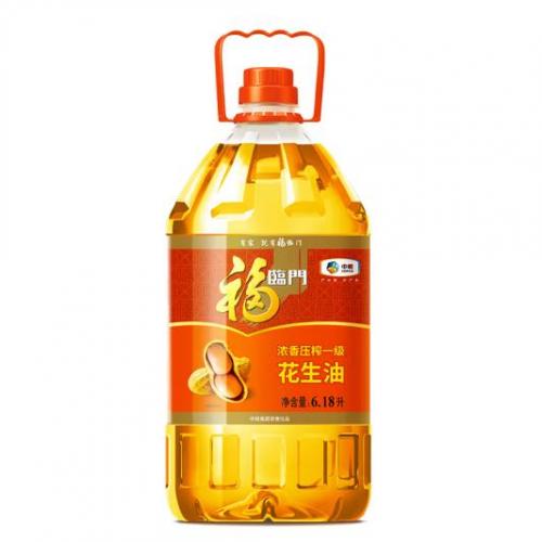 福临门 食用油 浓香压榨一级 花生油6.18L 中粮出品